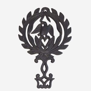 Vintage Solid Griswold Cast‎ Iron American Eagle Trivet 1950s